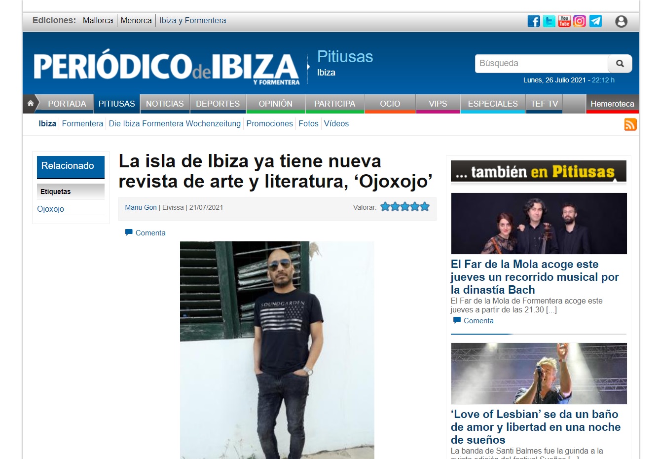 OJOXOJO en el Periódico de Ibiza
