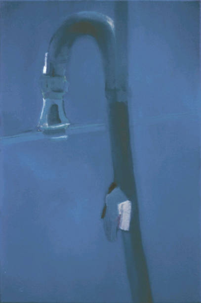 Kata Soós, Ski Lift, 2001, 60x40 cm, oil, canvas