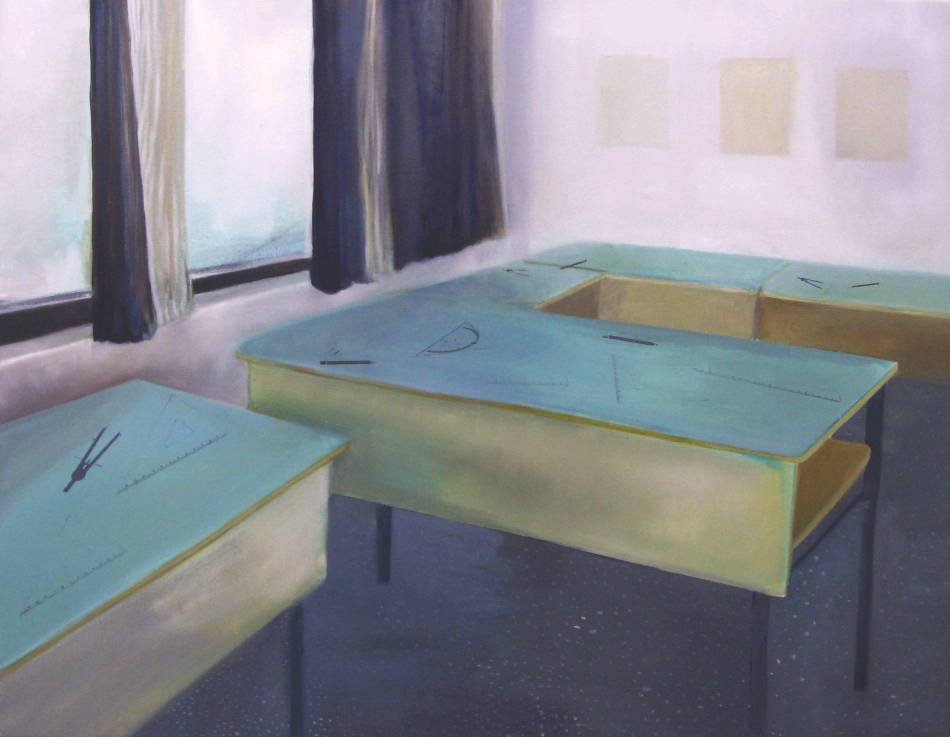 Kata Soós, Clasroom, 2011, 110x140 cm, oil, canvas