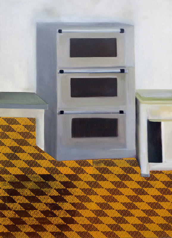 Kata Soós, INDUSTRIAL OVEN (detail), 2014, 150x120 cm, oil, canva
